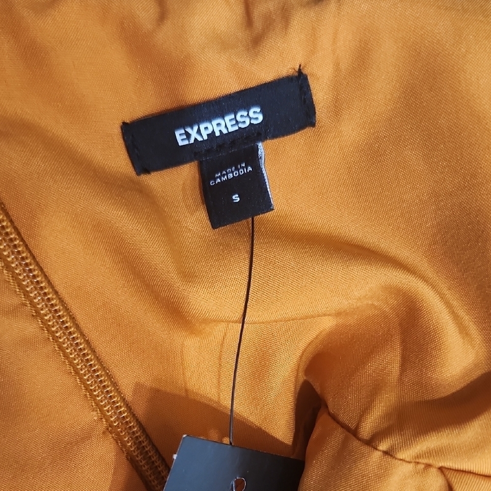 NWT Express Mustard Color Mini Dress - Picture 12 of 12